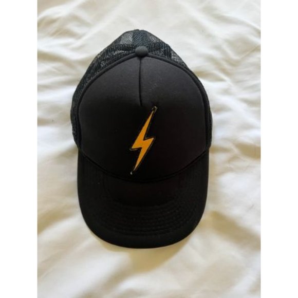 Aviator Nation Accessories - AVIATOR NATION LIGHTING BOLT BLACK HAT